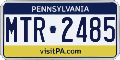 PA license plate MTR2485