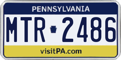 PA license plate MTR2486