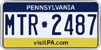 PA license plate MTR2487