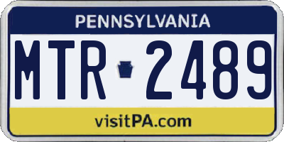PA license plate MTR2489