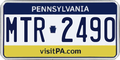 PA license plate MTR2490