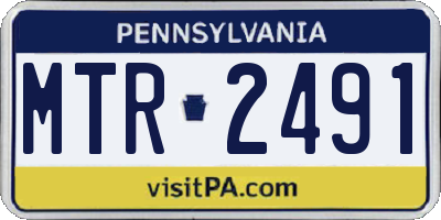 PA license plate MTR2491