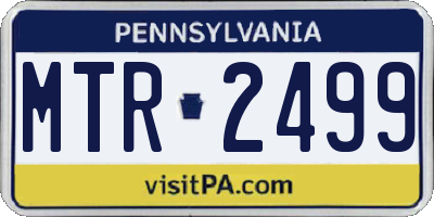 PA license plate MTR2499