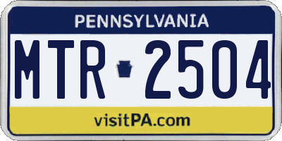 PA license plate MTR2504