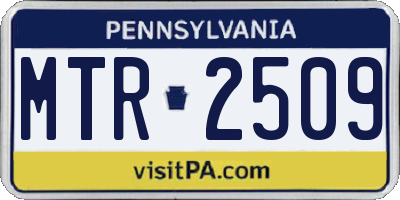 PA license plate MTR2509
