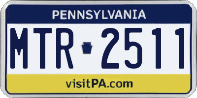 PA license plate MTR2511