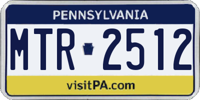 PA license plate MTR2512