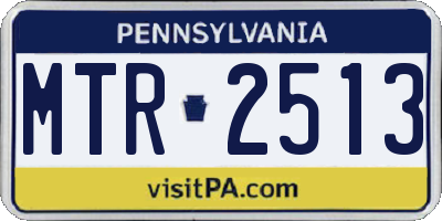PA license plate MTR2513