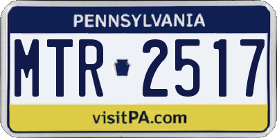 PA license plate MTR2517