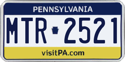 PA license plate MTR2521