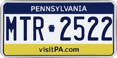 PA license plate MTR2522