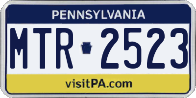 PA license plate MTR2523