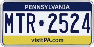 PA license plate MTR2524