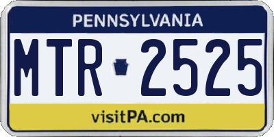 PA license plate MTR2525