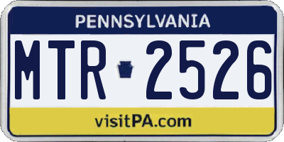 PA license plate MTR2526