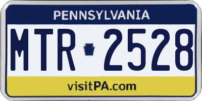 PA license plate MTR2528