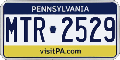 PA license plate MTR2529