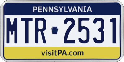 PA license plate MTR2531