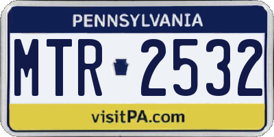 PA license plate MTR2532