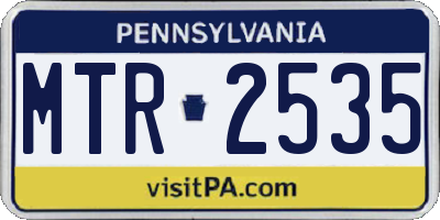 PA license plate MTR2535