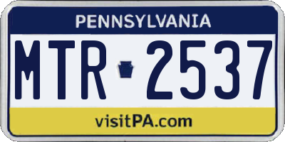 PA license plate MTR2537