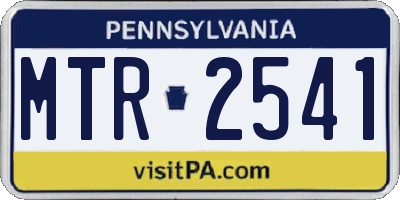 PA license plate MTR2541