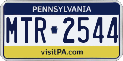 PA license plate MTR2544