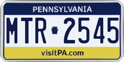 PA license plate MTR2545