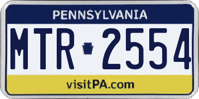 PA license plate MTR2554