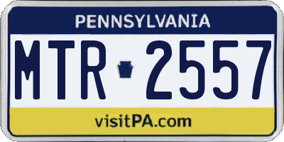 PA license plate MTR2557
