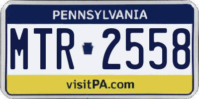 PA license plate MTR2558