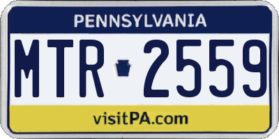 PA license plate MTR2559