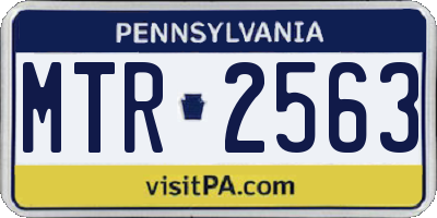 PA license plate MTR2563