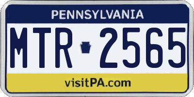 PA license plate MTR2565