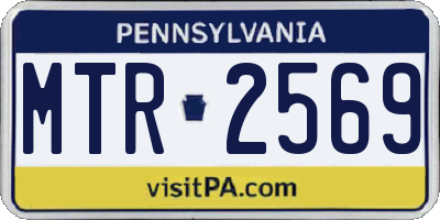 PA license plate MTR2569