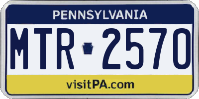 PA license plate MTR2570