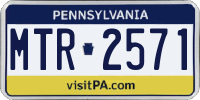 PA license plate MTR2571