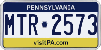PA license plate MTR2573