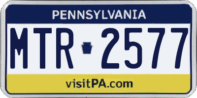 PA license plate MTR2577