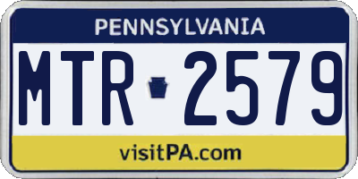 PA license plate MTR2579