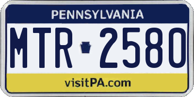 PA license plate MTR2580