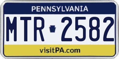 PA license plate MTR2582