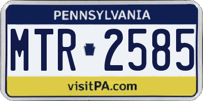 PA license plate MTR2585