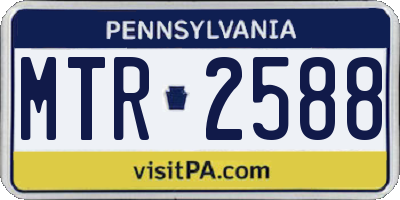 PA license plate MTR2588