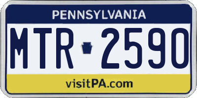 PA license plate MTR2590