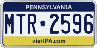 PA license plate MTR2596
