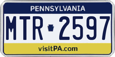 PA license plate MTR2597