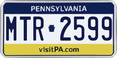 PA license plate MTR2599