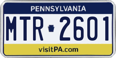 PA license plate MTR2601