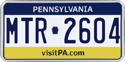 PA license plate MTR2604
